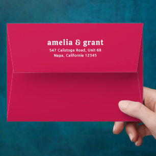 Enveloppe Amelia Magenta Mariage moderne