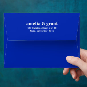 Enveloppe Amelia Royal Blue Mariage moderne