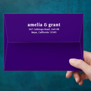 Enveloppe Amelia Royal Purple Mariage moderne