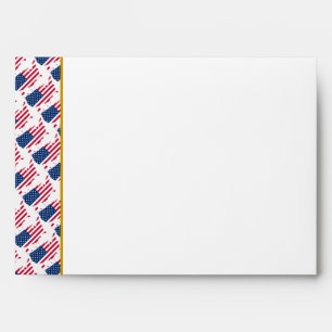 Enveloppe AMERICA USA Drapeau Christian Gold Trier personnal