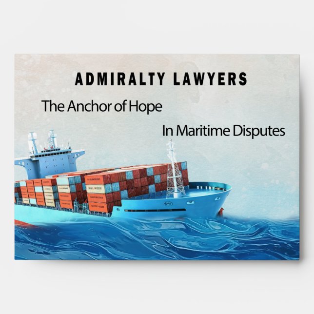 Enveloppe Amirauté : L'Ancre de l'espoir dans les Maritimes (Devant)