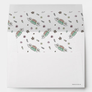 Enveloppe AMIS™ Central Perk Coffee Motif d'aquarelle