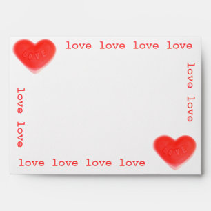 Enveloppe "amour" du coeur doux
