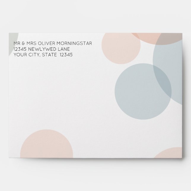 ENVELOPPE |  Amusants gros points de confettis (Devant)