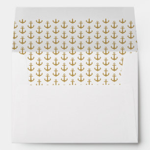 Enveloppe Ancres Motif Adresse de retour Clean White Style