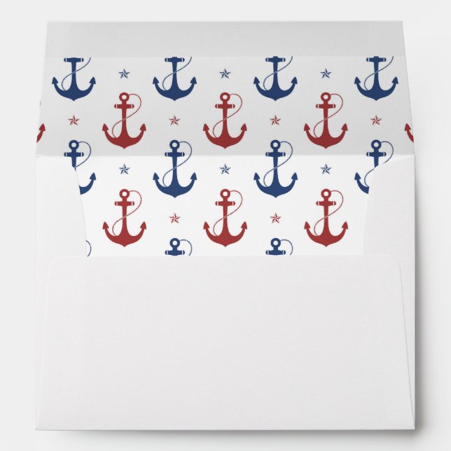Enveloppe Ancres nautiques (Dos (Bas))