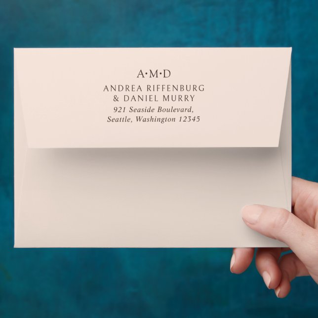 Enveloppe Andrea Tan Mariage élégant (Hand)