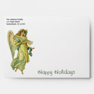 Enveloppe Ange de Noël victorien, Gloria in Excelsis Deo