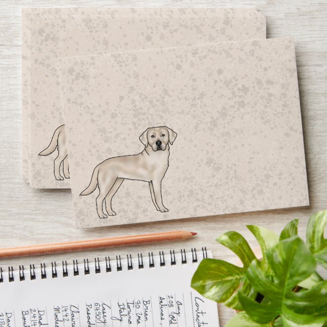 Enveloppe Anglais Cream Labrador Retriever Cute Lab Dog (Stacked)