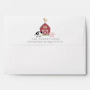 Enveloppe Animaux de ferme Barnyard White