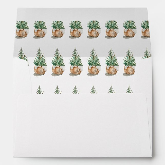 Enveloppe année minimale moderne pour se souvenir de l'arbre (Dos (Bas))