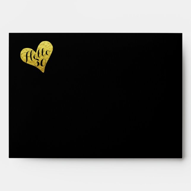 Enveloppe Anniversaire 30 ans | Hello 30 Adresse de retour F (Devant)