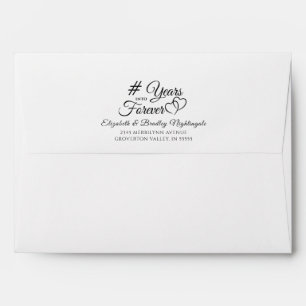 Enveloppe Anniversaire # ANNÉES EN FOREVER Adresse de retour
