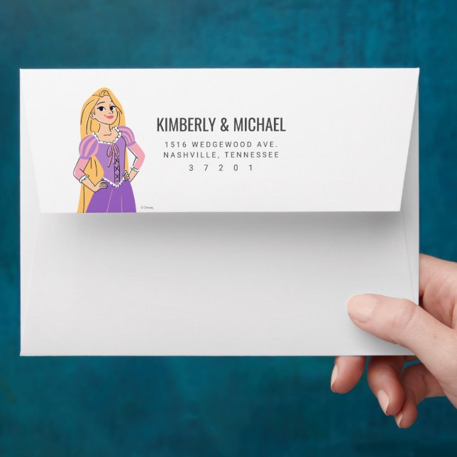 Enveloppe Anniversaire de la princesse Rapunzel Disney (Hand)