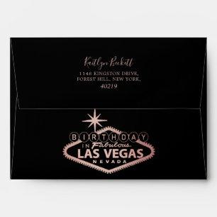 Enveloppe Anniversaire élégant de Las Vegas