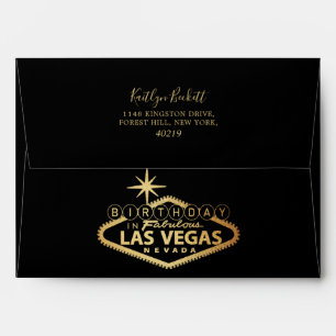 Enveloppe Anniversaire élégant de Las Vegas