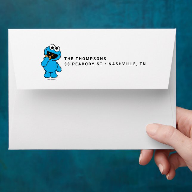 Enveloppe Anniversaire simple du monstre de cookies (Hand)