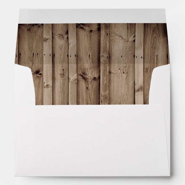 Enveloppe Antique Mariage en dentelle blanche 5x7 (Dos (Bas))