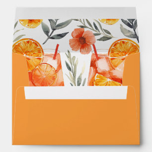 Enveloppe Aperol Spritz Fête des mariées d'aquarelle florale