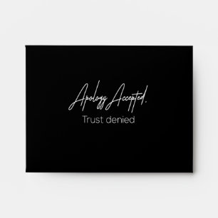 Enveloppe apologie acceptée