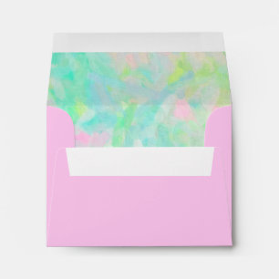 Enveloppe Aqua bat mitzvah et design rose