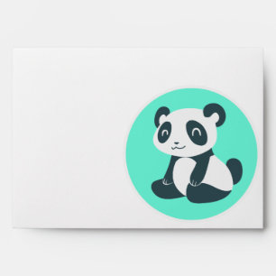 Enveloppe Aqua mignon de panda de bande dessinée
