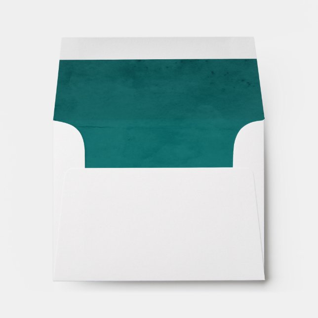 Enveloppe Aqua Turquoise Faux Velvet Revêtement texturé (Dos (Bas))