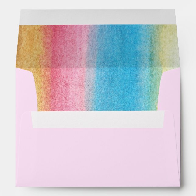 Enveloppe aquarelle abstraite peinte à la main (Dos (Bas))