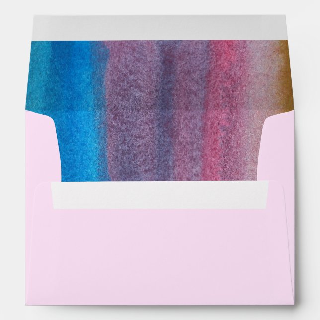 Enveloppe aquarelle abstraite peinte à la main (Dos (Bas))