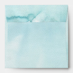 Enveloppe Aquarelle bleu Aqua Peint