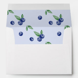 Enveloppe Aquarelle bleu bleuté doux anniversaire