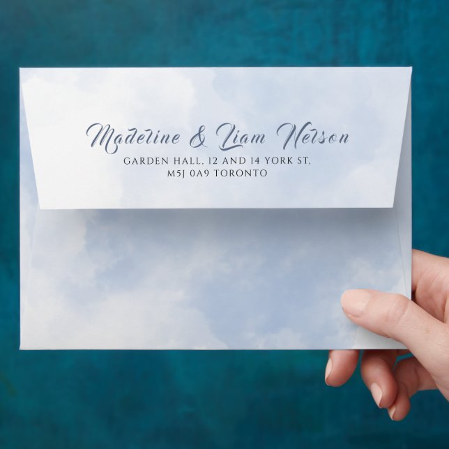 Enveloppe Aquarelle bleue C'est un Baby shower garçon (Hand)