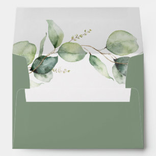 Enveloppe Aquarelle botanique d'Eucalyptus