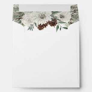 Enveloppe Aquarelle botanique d'hiver Fête des mariées de ve