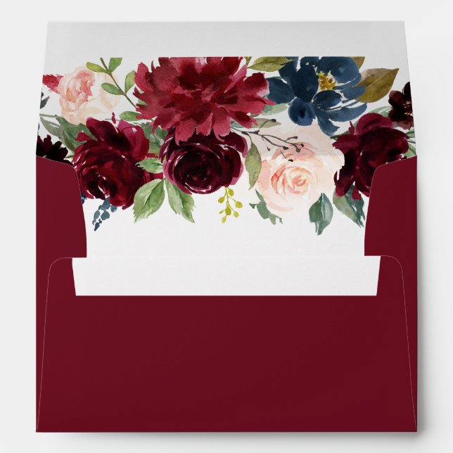 Enveloppe Aquarelle Bourgogne (Dos (Bas))