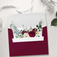 Aquarelle Bourgogne Floral Mariage