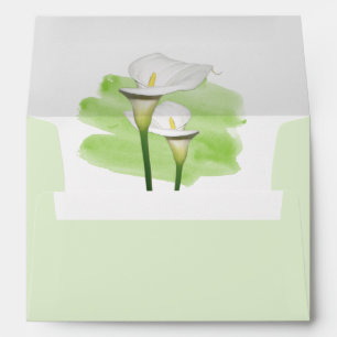 Enveloppe Aquarelle Calla Lilies 5x7 Faire-part de mariage