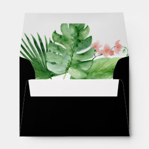 Enveloppe Aquarelle de Palm tropical Mariage géométrique Lua