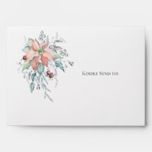 Aquarelle de vacances d'hiver Poinsettia