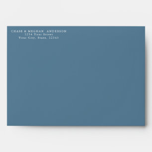 Enveloppe Aquarelle Dusty Blue Foliing