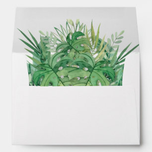 Enveloppe Aquarelle Feuille tropicale