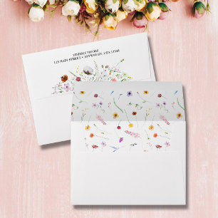 Enveloppe Aquarelle Fleur sauvage