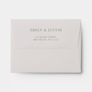Enveloppe Aquarelle Fleur sauvage moderne Mariage beige Enve