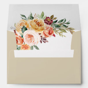 Enveloppe Aquarelle Floral Élégant Broussailleux Mariage Bou