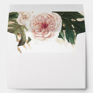 Enveloppe Aquarelle florale Mariage du désert tropical