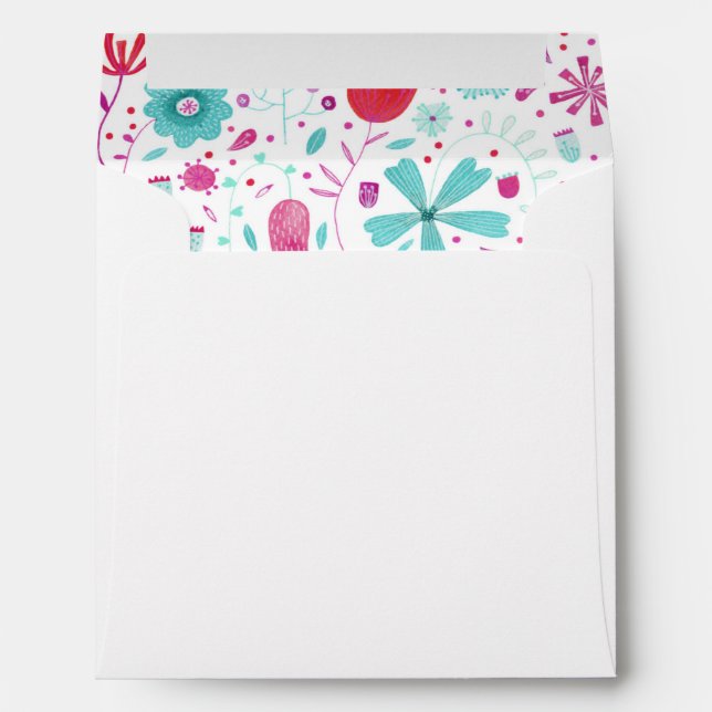 Enveloppe Aquarelle Florale moderne (Dos (Bas))