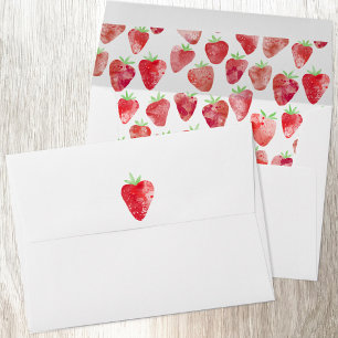 Enveloppe Aquarelle fraise