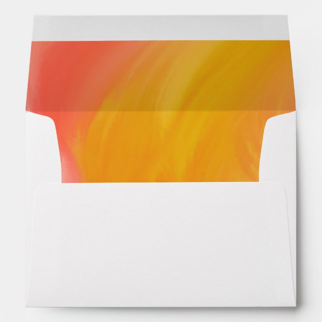 Enveloppe Aquarelle marbré Mariage rose jaune (Dos (Bas))