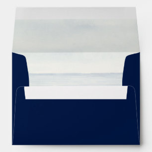Enveloppe Aquarelle marine marine Mariage