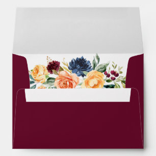 Enveloppe Aquarelle Mélange de verdure Florale Mariage Bourg